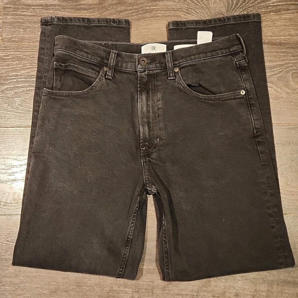 ❤️ BANANA REPUBLIC AUTHENTIC STRAIGHT LEG JEANS, BLACK, 32